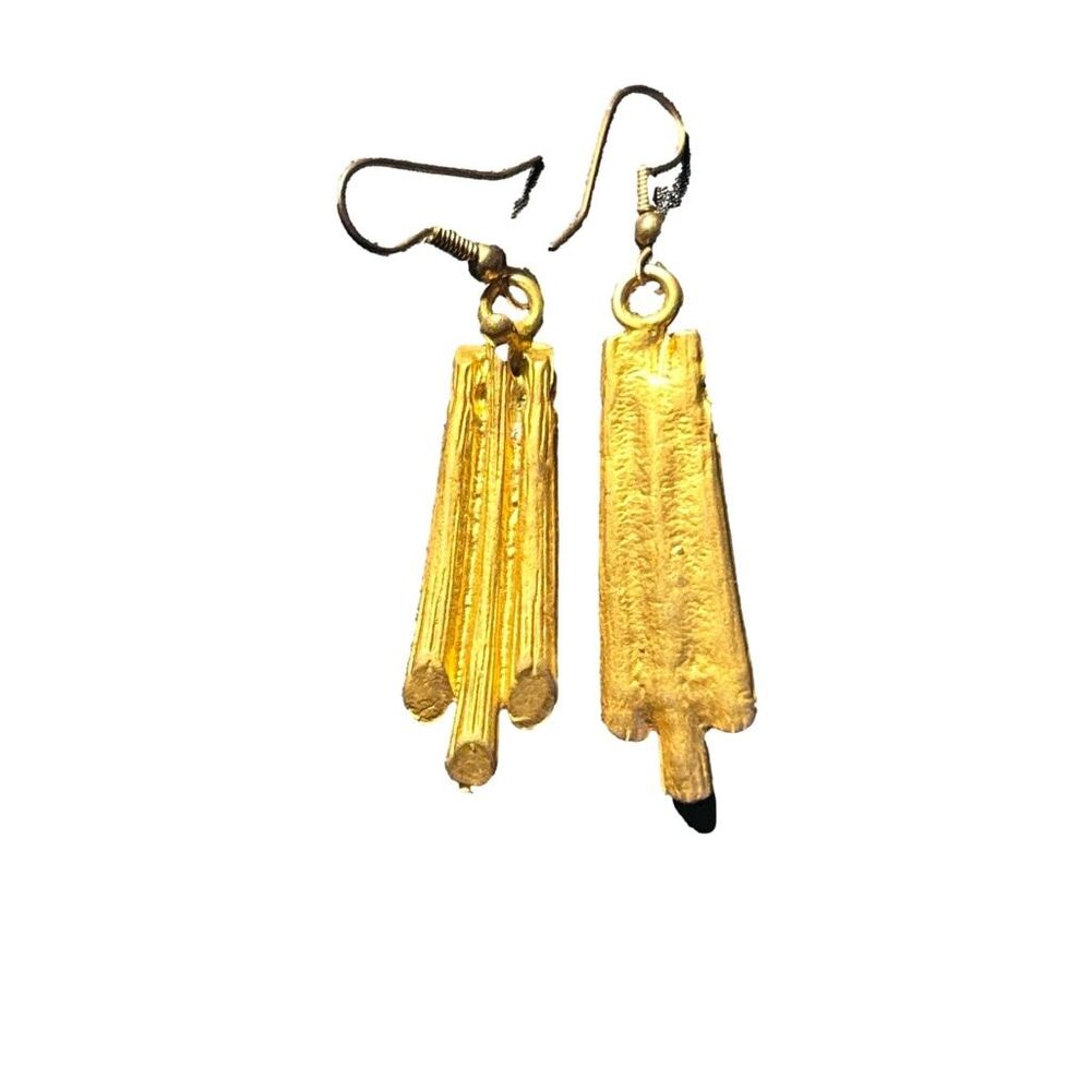 Women's Unbranded Gold Tone Stick Drop Earrings One Size
